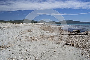 View of Porto Pino beach