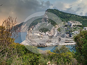 view of portovenere from palmaria island
