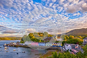 View on Portree, Isle of Skye, Scotland