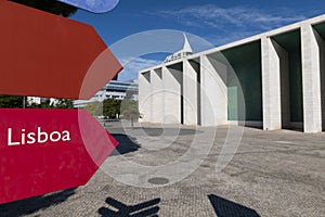 View of the Portugal Pavilion Pavilhao de Portugal at the Park of Nations in the city of Lisbon