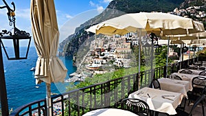 View of Positano from above photo