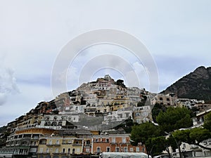 Positano cityview in Italie