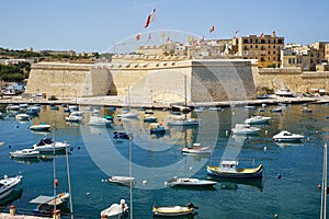 The view of Post of Castile from Kalkara over the Kalkara creek.