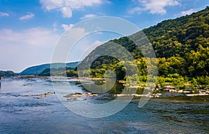 View of the Potomac River, from Harper's Ferry, West Virginia.