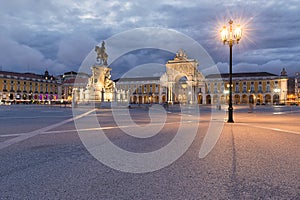 View of the Praca do Comercio in Lisbon photo