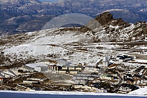 View on Pradollano ski resort in spain