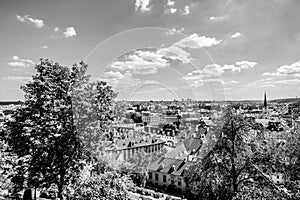 View from the Prague Castle on the old town in summer in Prague, Czech Republic