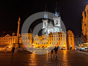 View of prague city landmarks, czech republic, europe