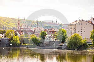 View of Prague old town over Vltava river, Czech republic