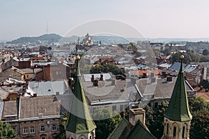 View of Prague from the roof of the house