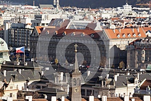 The view of the Prague roofs