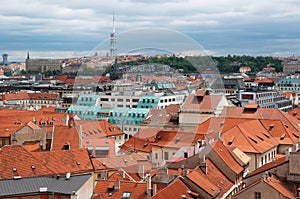 View on Prague`s roof