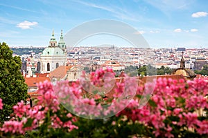 View on the Prague with St. Nicholas' Cathedral