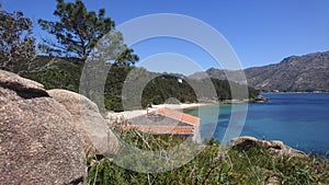 View on Praia de Gures, a beach in Cee, Galicia, Spain, close to the A-550 road Aldea Canelinas photo