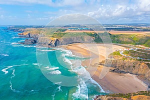 View of Praia de Odeceixe in Portugal