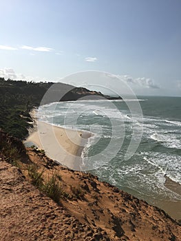 View of â€œpraia do amorâ€ in Pipa, brazil