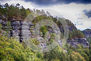 View from Pravcicka brana natural landscape