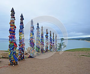 View of the prayer pillars.