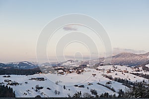 View from the Prealps in winter photo