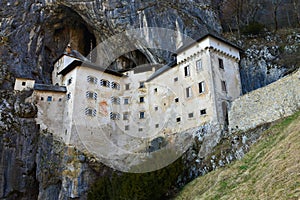 View of Predjama Castle near Postojna