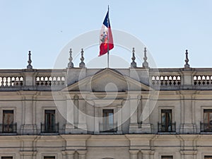 View of the presidential palace, known as La Moneda, in Santiago, Chile photo