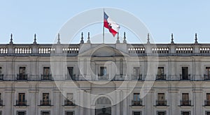 View of the presidential palace, known as La Moneda, in Santiago photo