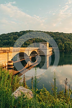View of Prettyboy Dam, in Baltimore County, Maryland