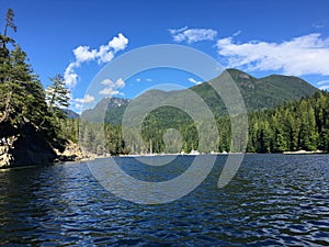 View of Prideaux Haven, in Desolation Sound, British Columbia, C