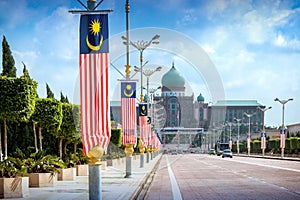 View of the Prime Minister`s office from the Seri Gemilang Bridge