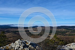 View of Primorska region of Slovenia in the municipality of Koper