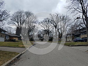 Private houses and street in Etobicoke photo