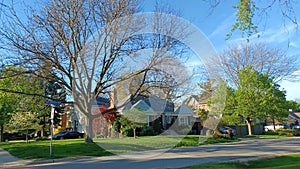 View at private houses in Toronto