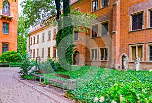 View of the professors garden of the Jagiellonian university in Cracow/Krakow, Poland....IMAGE photo