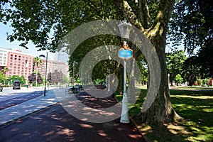 View of the promenade along the Paseo Estitxu, Bilbao