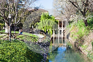 View of public park Giardini Salvi in Vicenza