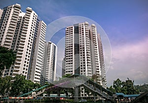 View of public residential housing apartment in Bukit Panjang.