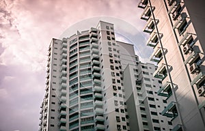 View of public residential housing apartment in Bukit Panjang.