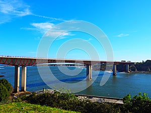 View of Puente de los Santos bridge in Ribadeo