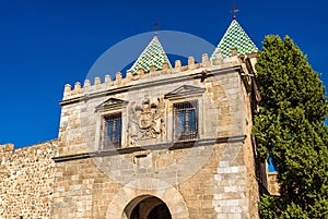 View of Puerta de Bisagra Nueva Gate in Toledo, Spain