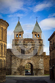 View of the Puerta Nueva de Bisagra in Toledo, Castilla la Mancha photo