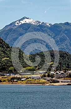 View of Puerto Chacabuco in the Chilean Fjords - Chile photo