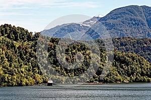 View of Puerto Chacabuco in the Chilean Fjords - Chile photo