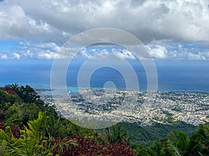 A view of puerto plata dominican republic from the air photo