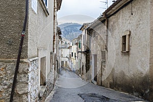 View of Puerto Pollensa in the Balearic Islands, Spain, old stone streets and traditional architecture photo