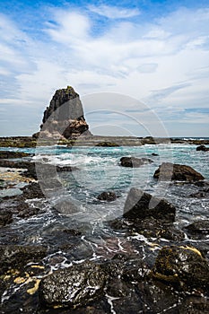 View of Pulpit rock at Cape Schanck in in Mornington Peninsula National Park.