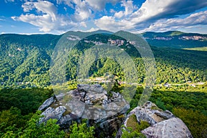 View from Pulpit Rock, at Chimney Rock State Park, North Carolina.