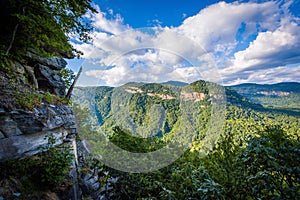 View from Pulpit Rock, at Chimney Rock State Park, North Carolina.