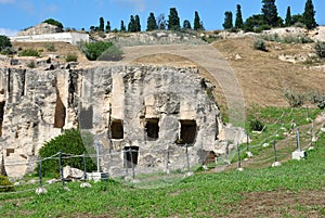 View of Punic Necropolis of Tuvixeddu