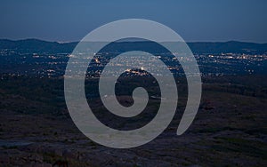 View of Punilla Valley from Cerro Blanco reserve, Cordoba