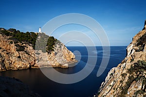 view of the Punta de Capdepera and the lighthouse in eastern Mallorca